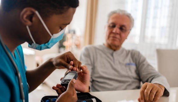 District male nurse at home visit